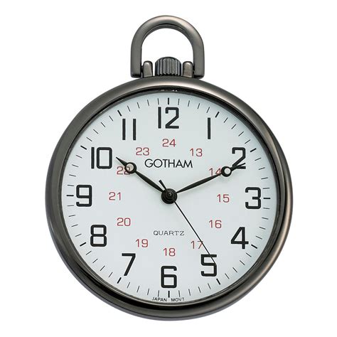 gunmetal ultra thin pocket watch